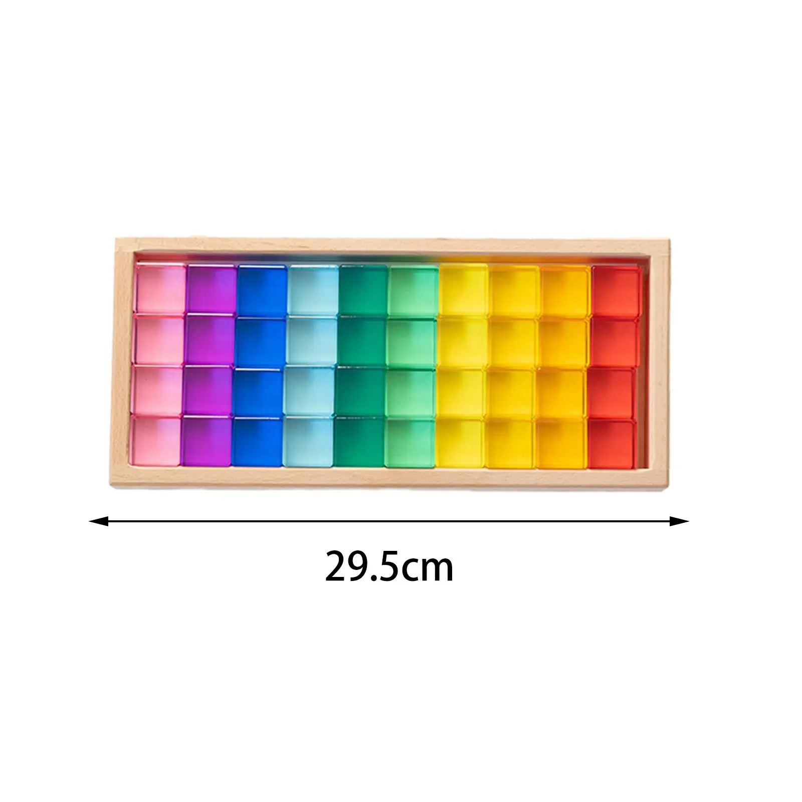 Rainbow Building Blocks Set Rainbow Acrylic Gemstone Cubes for Age 3 4 5 6