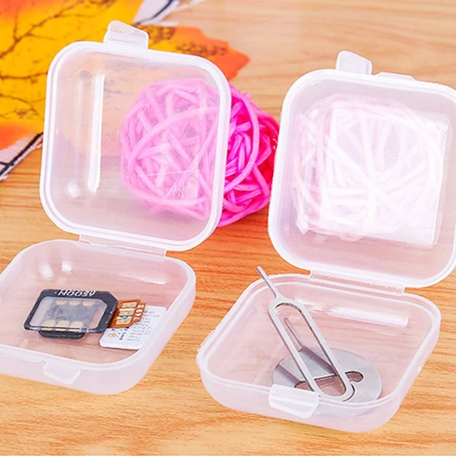 Transparent Small Box With Lid Mini Plastic Box Small Grid Small Item Parts  Storage Box Ear Plug Box Small Medicine Box - AliExpress