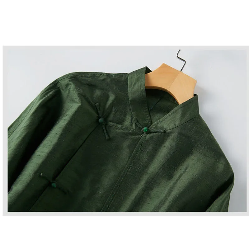 Retro Ethnic Style Diagonal Button Shirt Women's Tang Dress Chinese Traditional Shirt Spring And Autumn