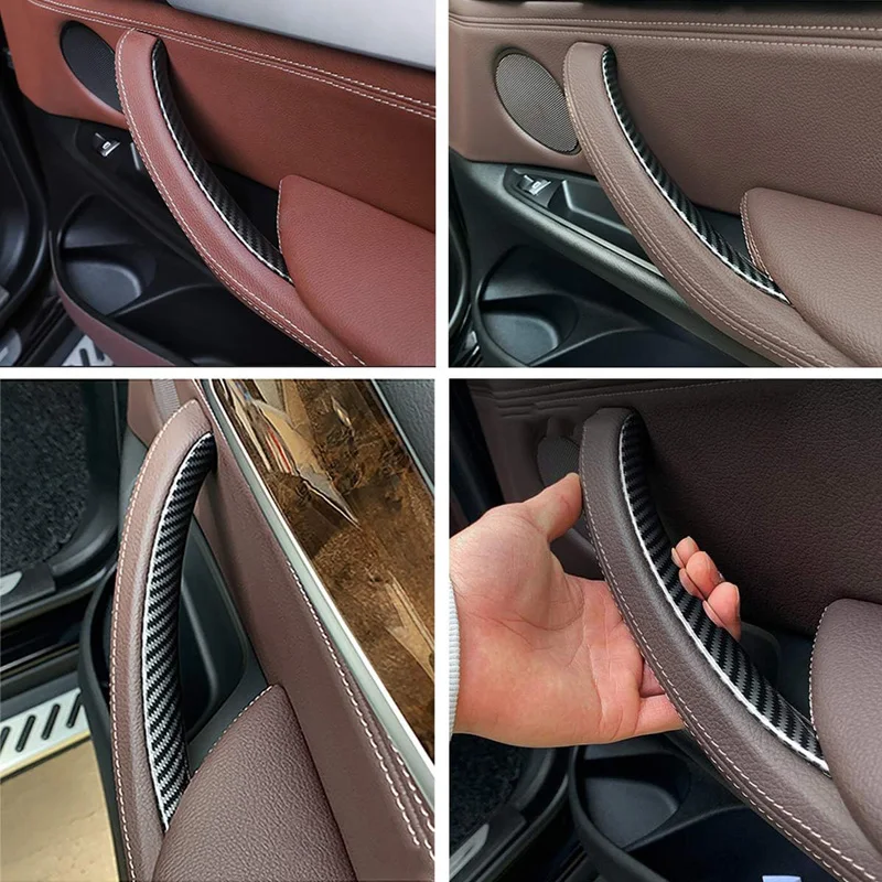 LHD/RHD 3PCS/Set Car Interior Door Pull Handle Cover Auto Accessories Fit For BMW X5 F15 2014-2018 / X6 F16 2015 2016 2017 2018 4