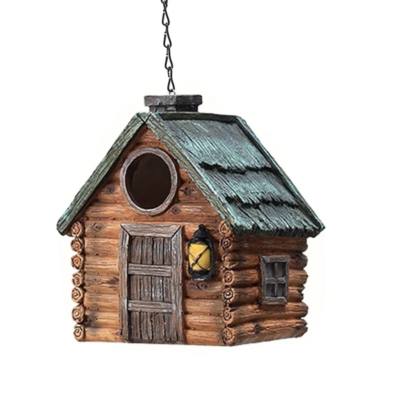 Hanging Hummingbirds Nest House Outside Resin Bird Nest Sturdy Resin Material Bird House Great
