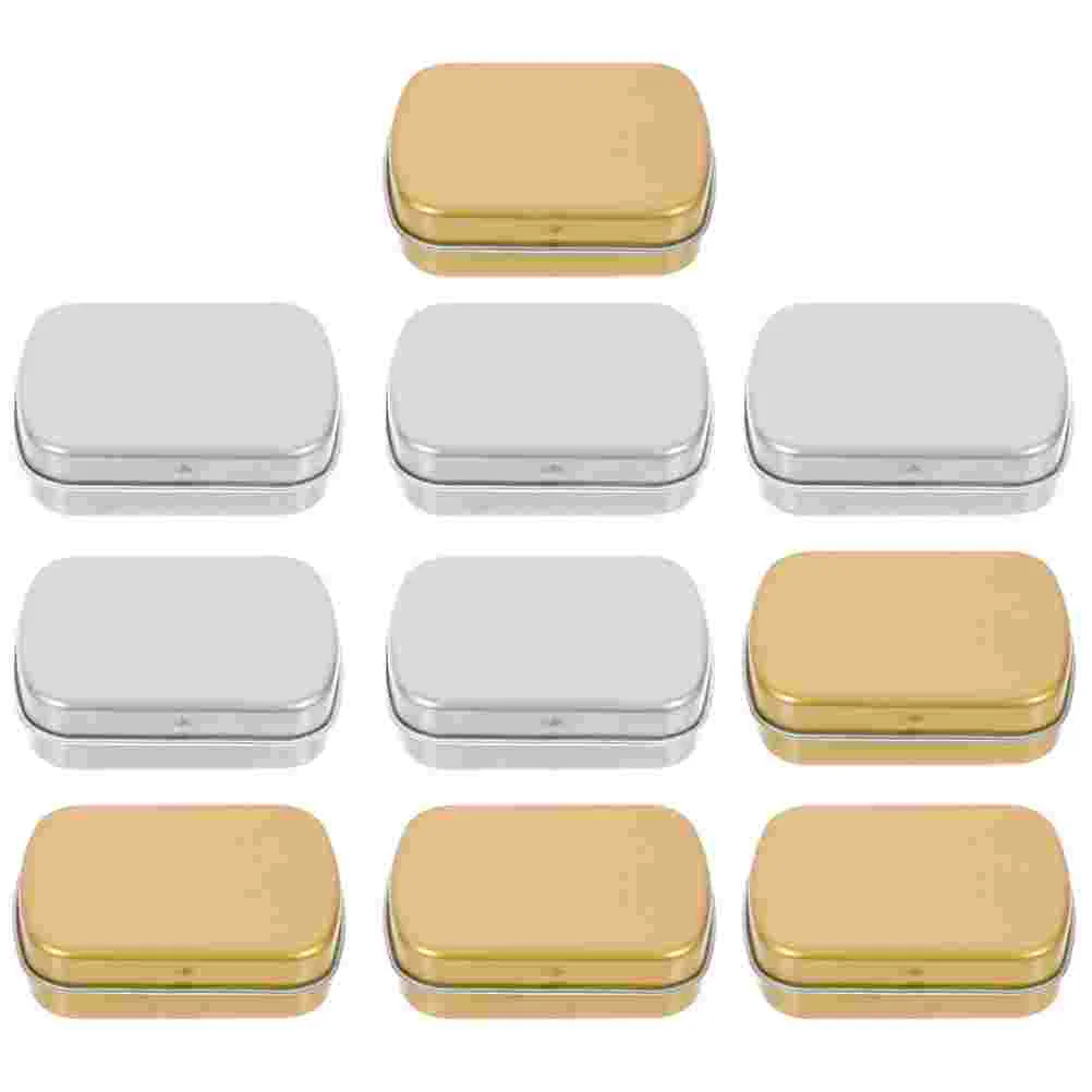 

10 Pcs Tin Box Iron Storage Container Candy Jar Tins Cookie Containers for Gift Giving Tea Leaves