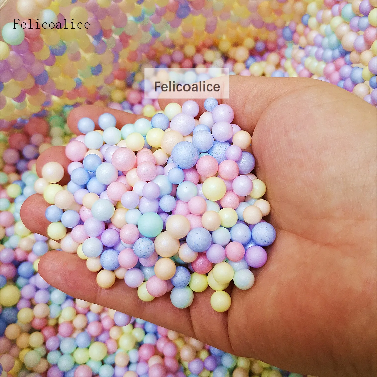 RAINBOW Mini Foam Balls 2-3mm Round Multi Color Assorted Polystyrene Slime  Beads