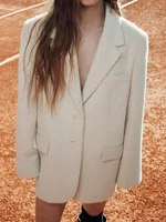 European and American style Autumn and Winter New Arrivals Women's versatile faux fur effect long-sleeved suit jacket 2
