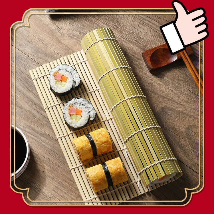Sushi Curtain Rolling Bamboo Mat Onigiri Rice Roller Hand Maker Sushi