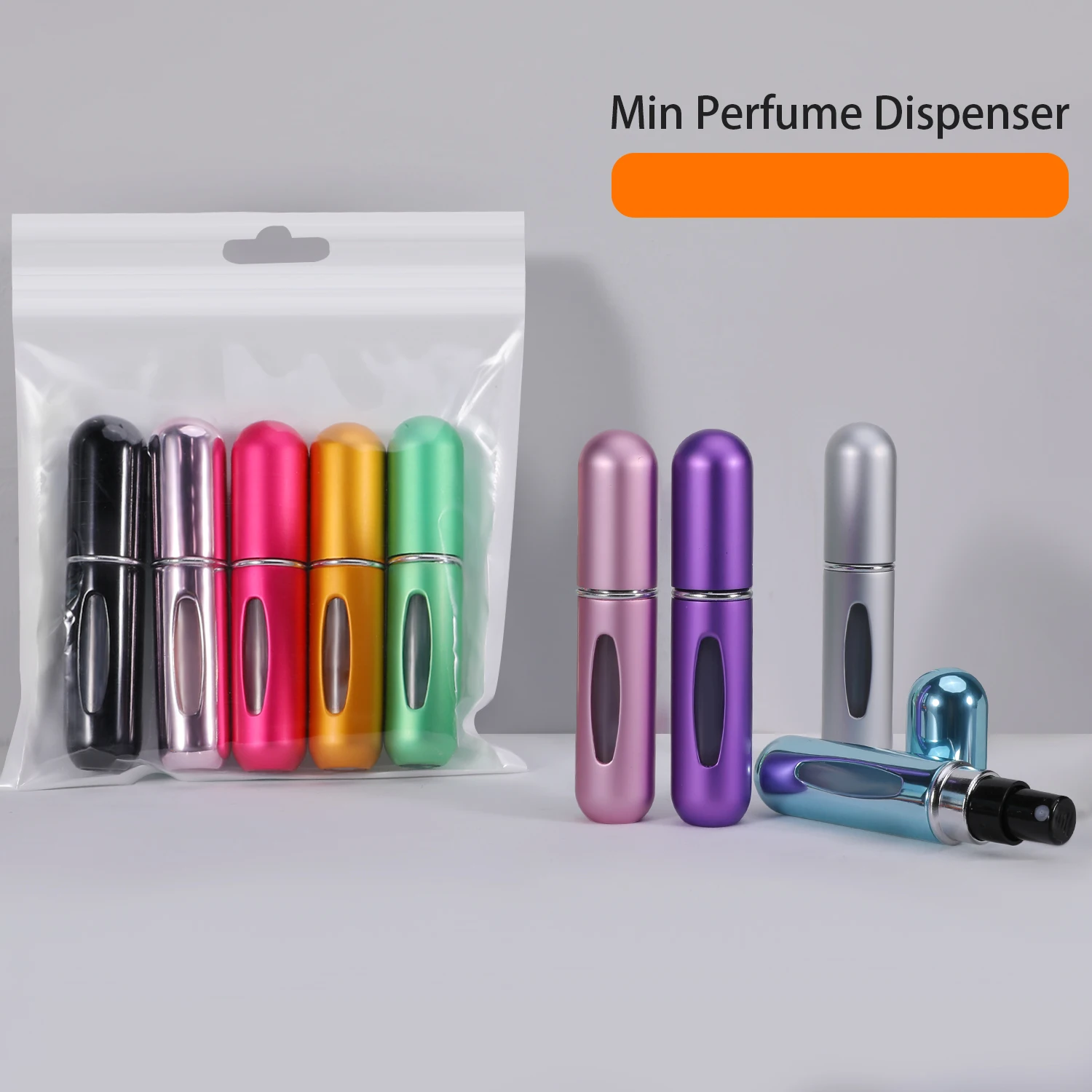 5ml 휴대용 미니 리필 가능 향수 분무기, 내구성 알루미늄 향수병, 휴대용 향수 스프레이 향기 펌프 분무기 케이스