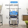 Transport Chair for The Elderly, Disabled Mobile Toilet Chair on Wheels, Foldable Disability Lift Chairs, Transfer Wheelchair 4