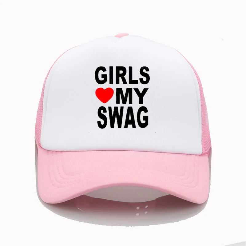 Casquettes de baseball imprimées GIRLS LOVE MY SWAG pour hommes et femmes, hip hop, respirantes, casquettes de camionneur, pare-soleil réglable, chapeau de papa