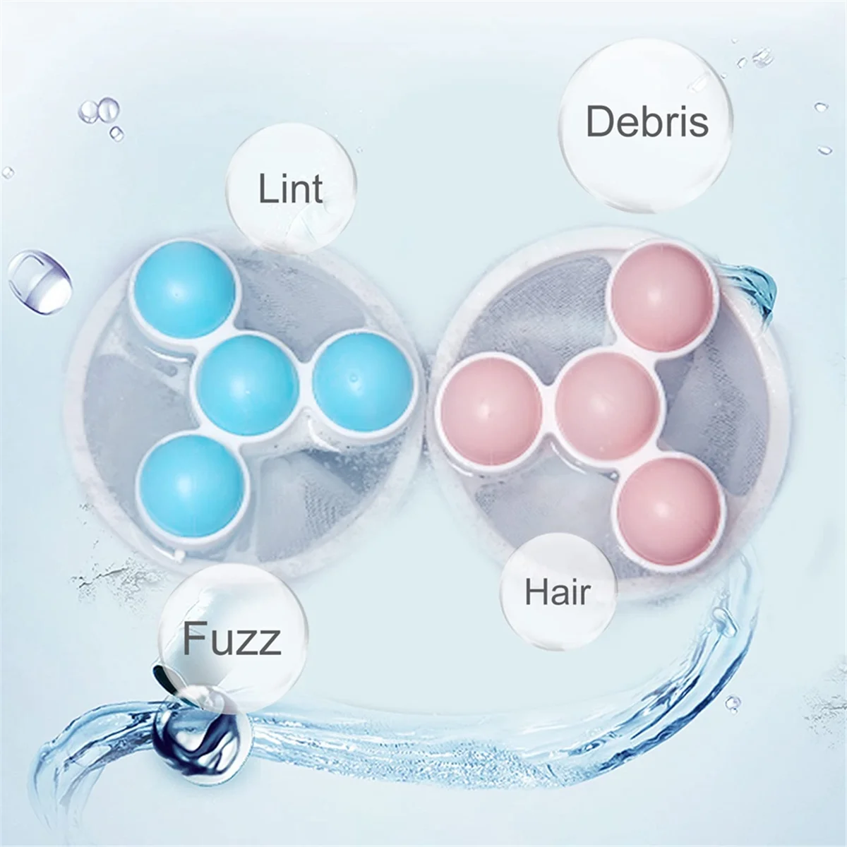 3PCS Reusable Hair Filter Cleaner for Laundry Mesh Lint Filter for Washing Machine Lint Catcher Pet Household-C HOT