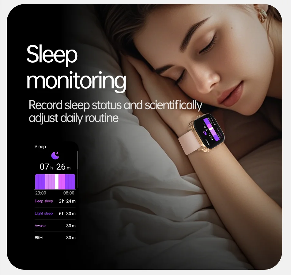2026 New Smartwatch 1000MAH Large battery 2.04''HD screen GPS IP68Waterproof Bluetooth call Health monitoring Voice assistant 4