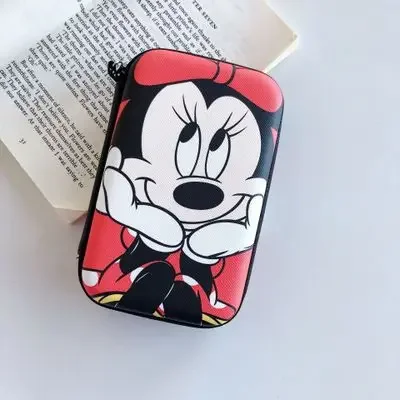 Disney Mickey  Cartoon coin purse minnie boy girl coin bag handbag headset storage bag charger data cable storage box Clutch 2