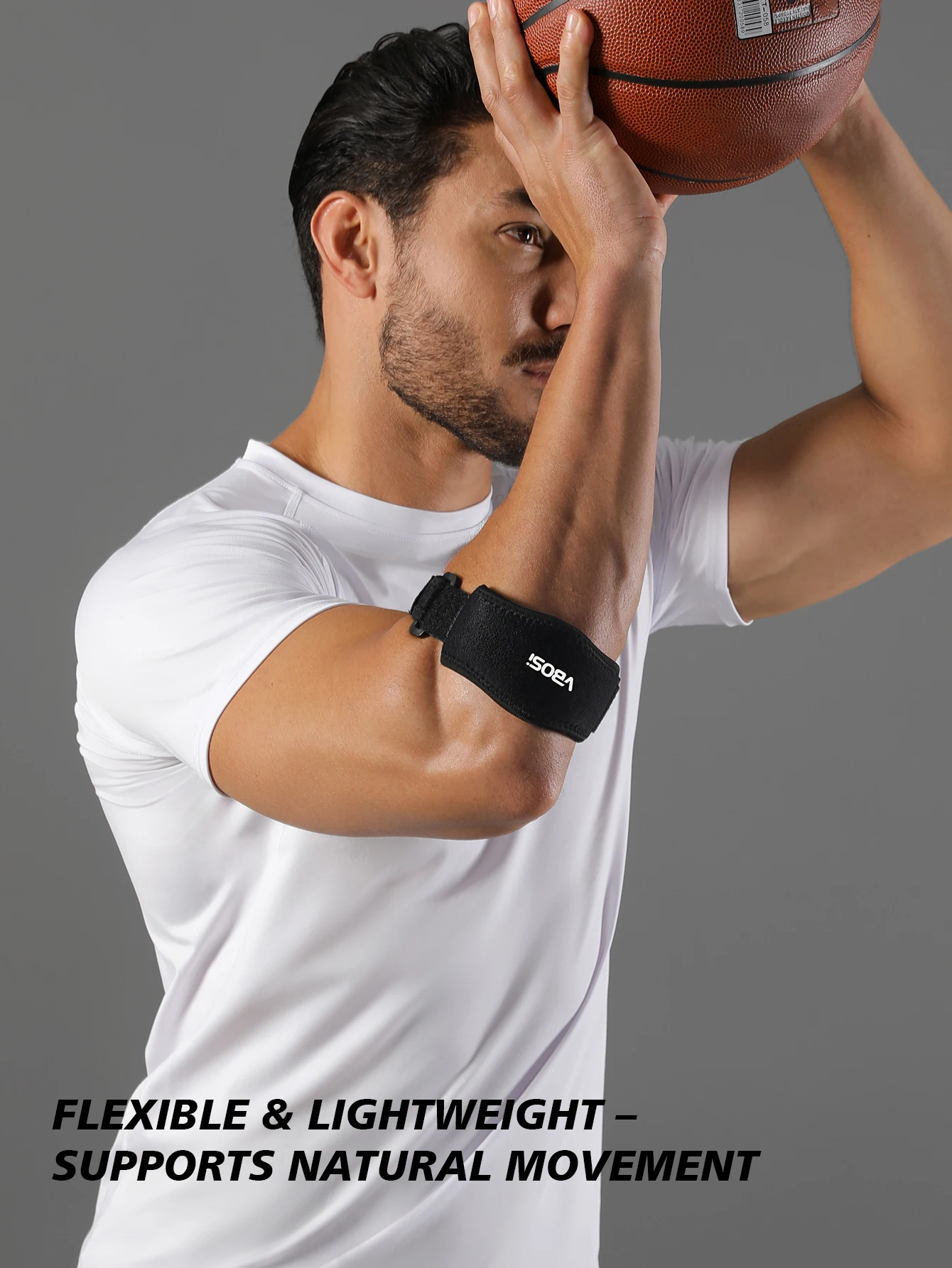 Fascia di supporto per epicondilite gomito tennis regolabile_voghion.com