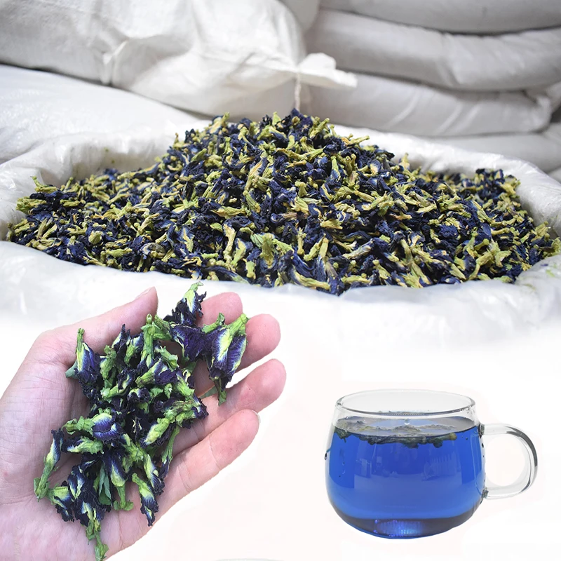 Clitoria Ternatea Tea Blue Butterfly Dried Pea tea Dried Clitoria kordofan pea flower Thailand 500g/1500g/bag blue butterfly pea flower tea liver nourishing tea