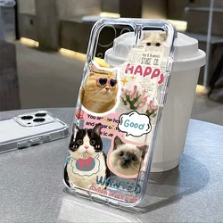Adorable Cartoon Cat TPU Phone Case Cover - S24 FE (SC06 - BA - P3354)