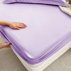 Luxurious Ultra-Soft Microfiber Elastic Fitted Bed Sheet - 153x203x25cm (VIOLET/紫罗兰)