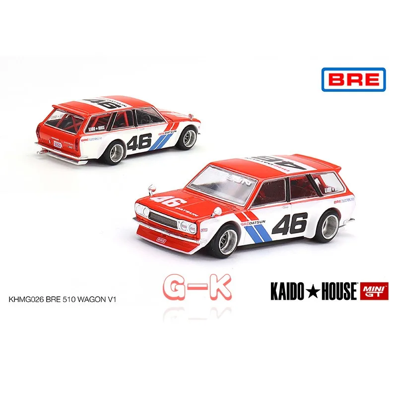 

MINIGT 1:64 For Datsun Datsun 510 Wagon V1 V2 Simulation Alloy Car Model