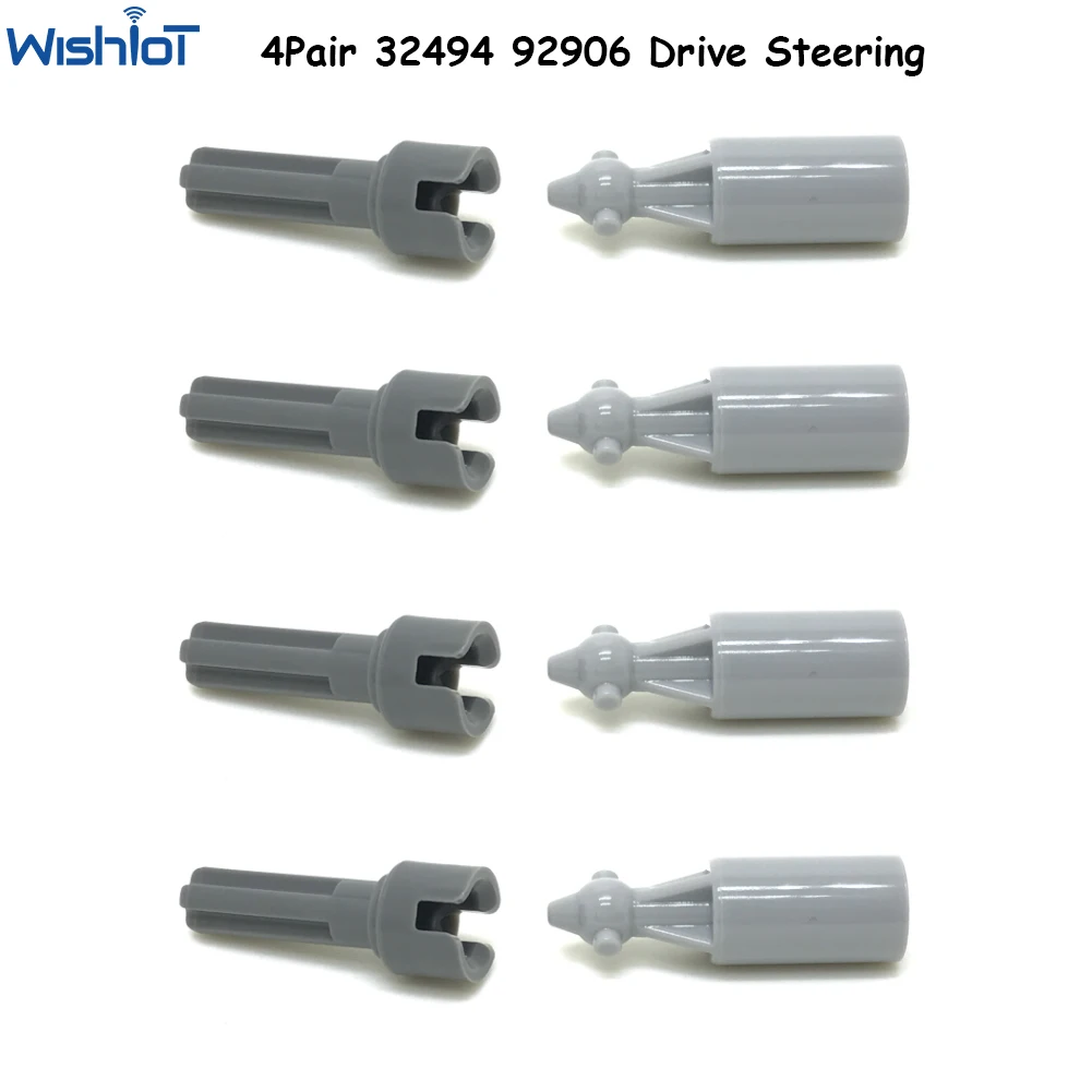 Technical Bricks Legoeds-compatible Technical Bricks 8PCS CV Constant Velocity Cardan Cup Ball Joint (4 Pairs) Drive Steering 32494 92906 Bricks
