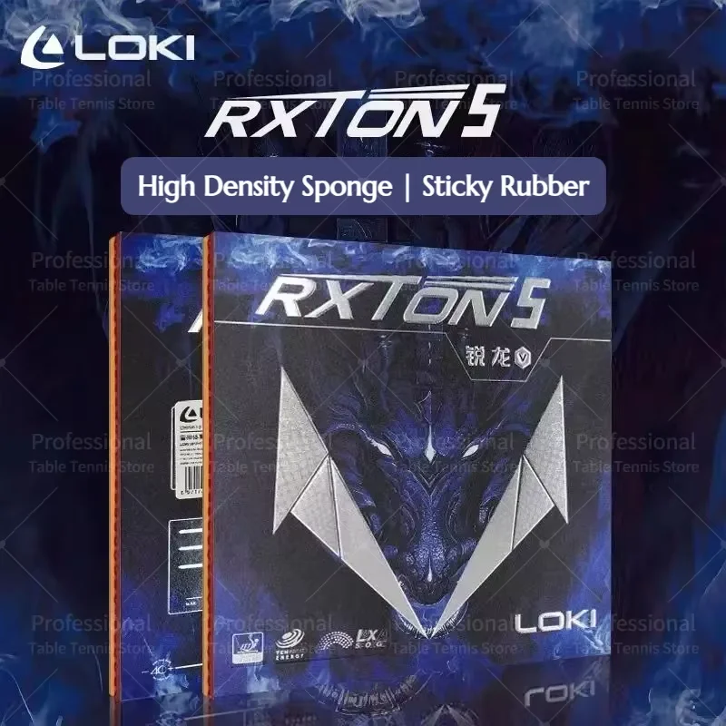LOKI RXTON 5 High Elasticity Table Tennis Rubber Sticky Red Ping Pong Rubber Pips In High-density Sponge Black Pingpong Rubber