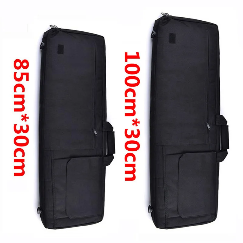 85CM/100CM attrezzatura da caccia borsa tattica per pistola da viaggio custodia per fucile da caccia custodia a tracolla Wargame con protezione in cotone - immagine 2