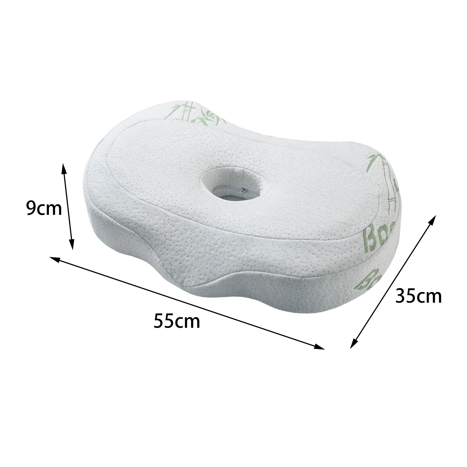 ear Piercing Pillow Breathable Neck Head Support Zipper Hollow Design ear cusion for Camping Traveling Desk Rest Napping 6