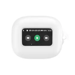 Colorful Washable Silicone Earphone Protective Cover with Hook (White)
