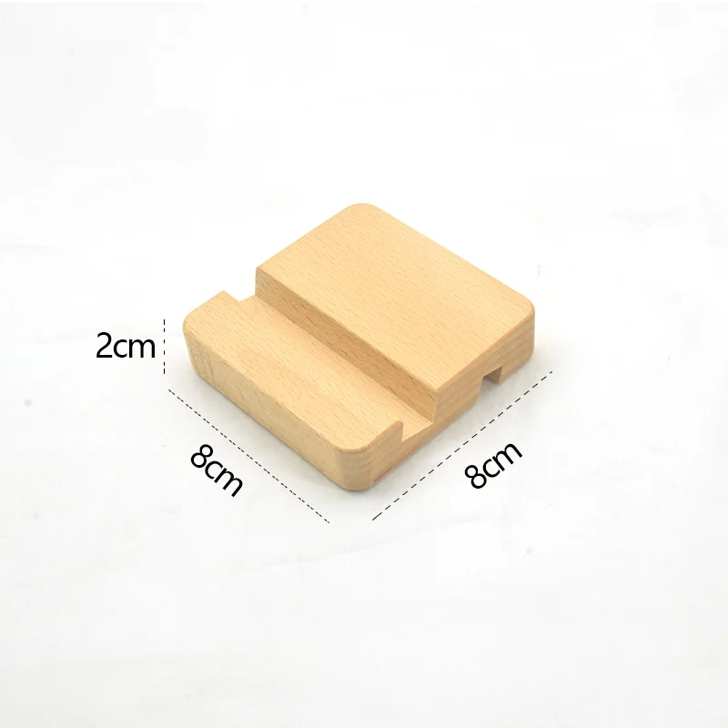 Solid Wood Portable Phone and Tablet Desk Stand with Customizable Logo