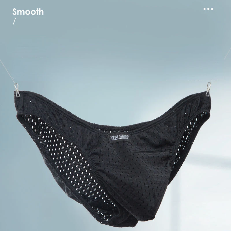 Man Ultra Low Waist Briefs Super Thin Breathable Sexy Lingerie Gay Big Dick Underwear Seamless Sport Bulge Penis Pouch Boxer 5
