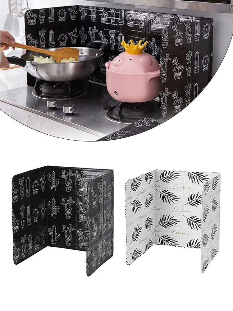 

Kitchen Gas Stove Baffle Aluminum Foil Splash Baffle Foldable Oil Splash-proof Protection Screen Cookware Parts