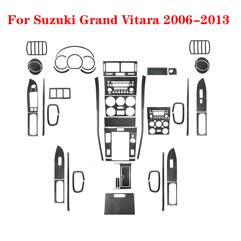 

For Suzuki Grand Vitara 2006 2007 2008 2009 2010 2011 2012 2013 Carbon Fiber Black Stickers Car Interior Decorative Accessories