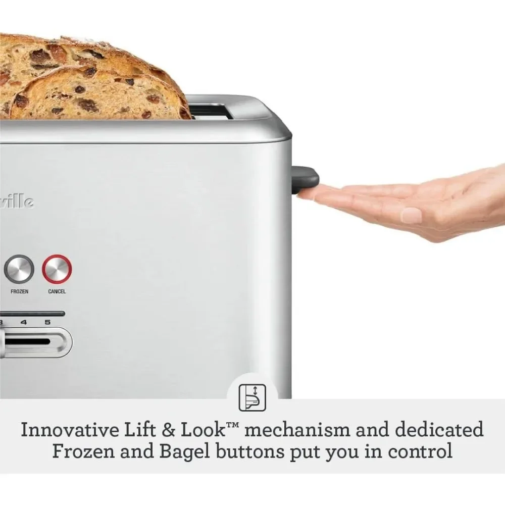 Breville Bit More 4-Slice Toaster, Brushed Stainless Steel, BTA730XL