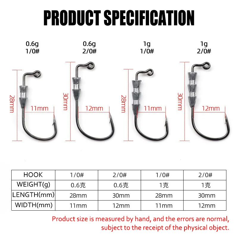 20/40PCS Hover strolling Hooks 0.6g 1g Jig Head Hooks jigging hook High Carbon Steel Aberdeen Jig small fishing hook Bass Trout