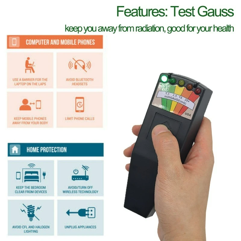 Radiation detector digital electromotive force meter Gauss meter handheld dosimeter tester electromagnetic field Radiation