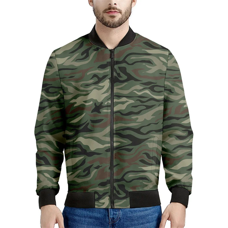 

Mosaic Camouflage 3d Printed Jacket For Men Camo Graphic Sports Sweatshirt Kids Tops Long Sleeves Street Zipper Bomber Coats