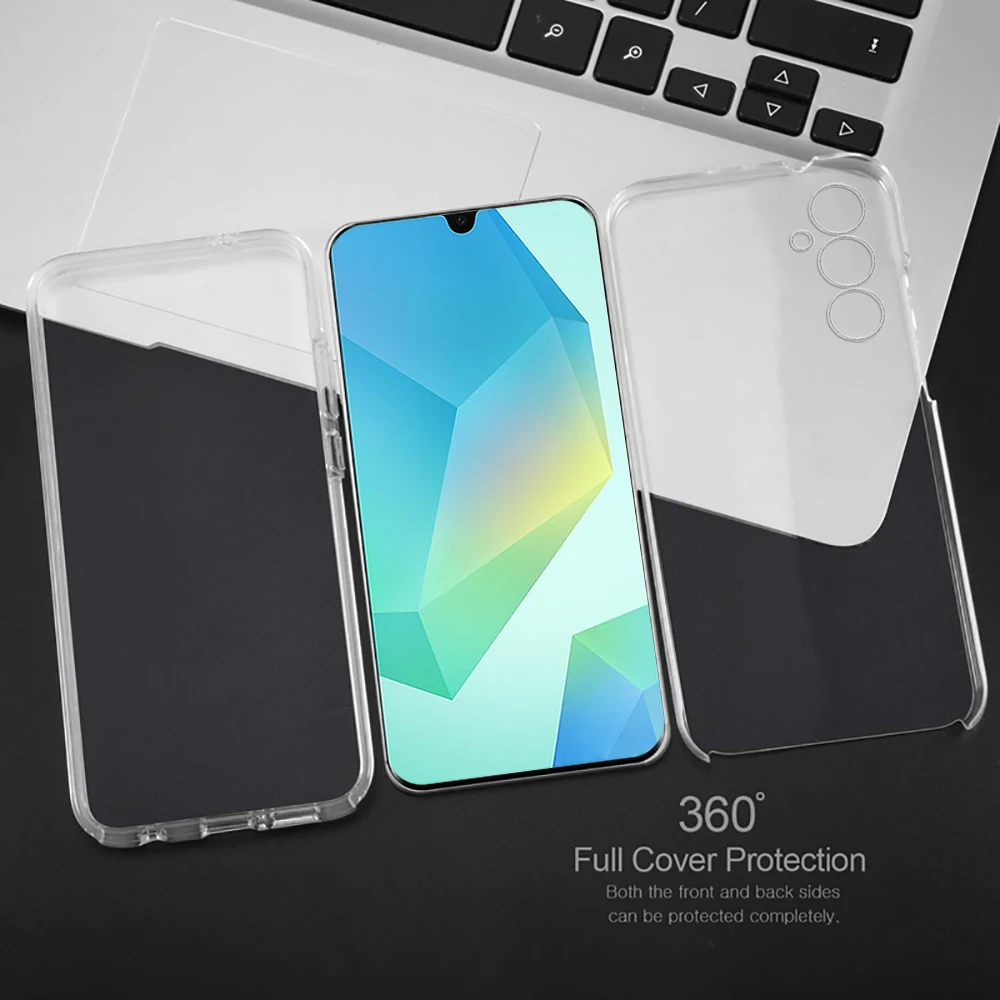 Transparent 360° Front and Back Phone Case with Full Screen Cover