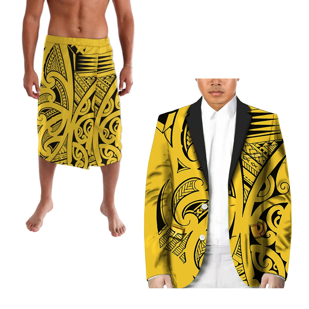 Brand New Pacific Heritage Fashion Long Sleeve Suit And Ie Polynesia Tribal Design Personality Men's Suit For Party 4
