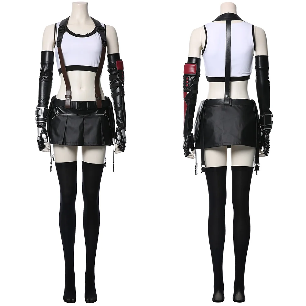 thumbnail image 1 of Traje de baño de Tifa Lockhart para cosplay de Final Fantasy 7, disfraz para mujeres adultas y niñas, conjunto de bikini, traje de baño para Halloween y carnaval, 1 of 5