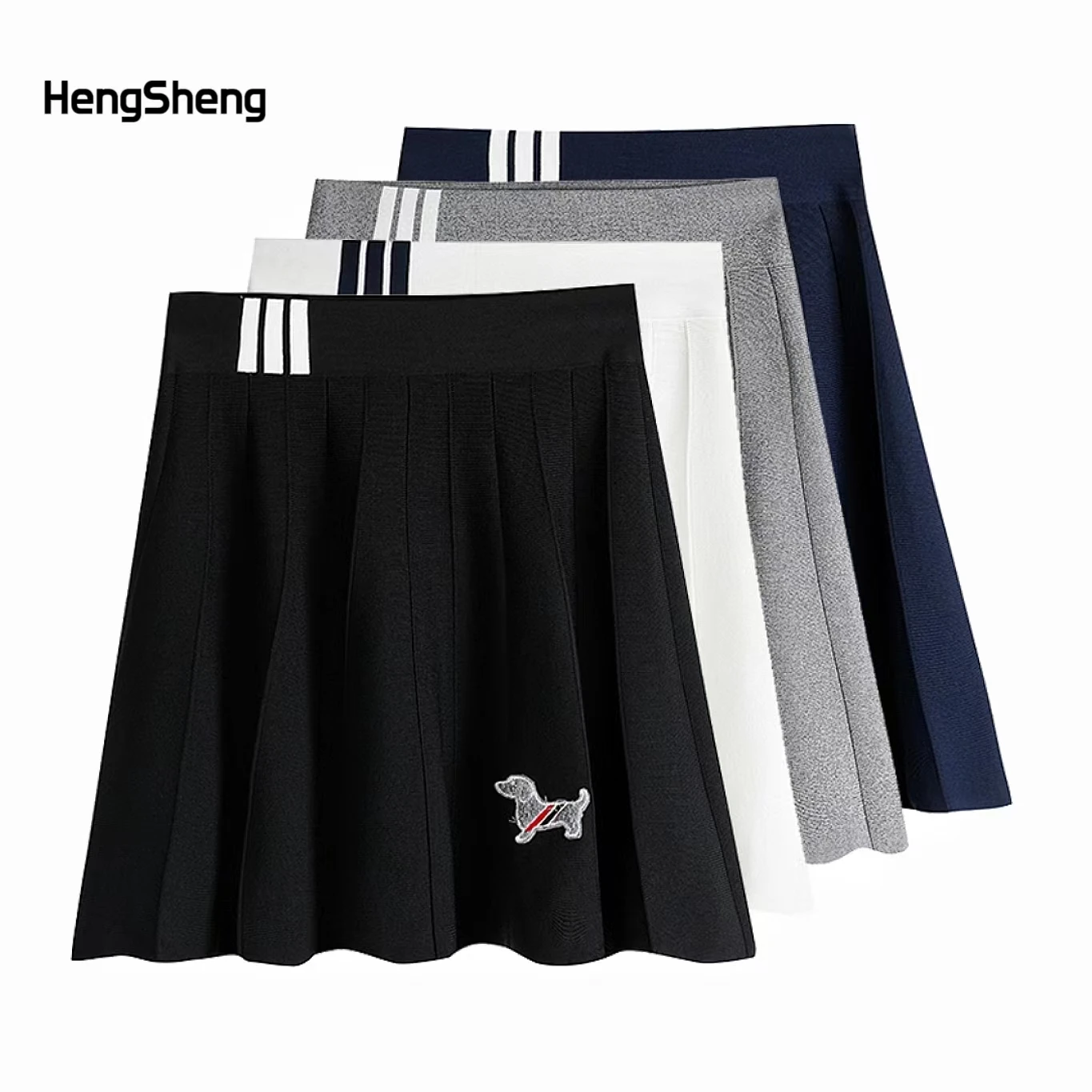 Summer Women Girl High Waisted Pleated Tennis Skirt School A-Line Skater Skirts Woman Clothing Korean Style Mini Skirt, Black women tennis short student uniform summer girls pleated mini skirt white black gray casual high waist solid