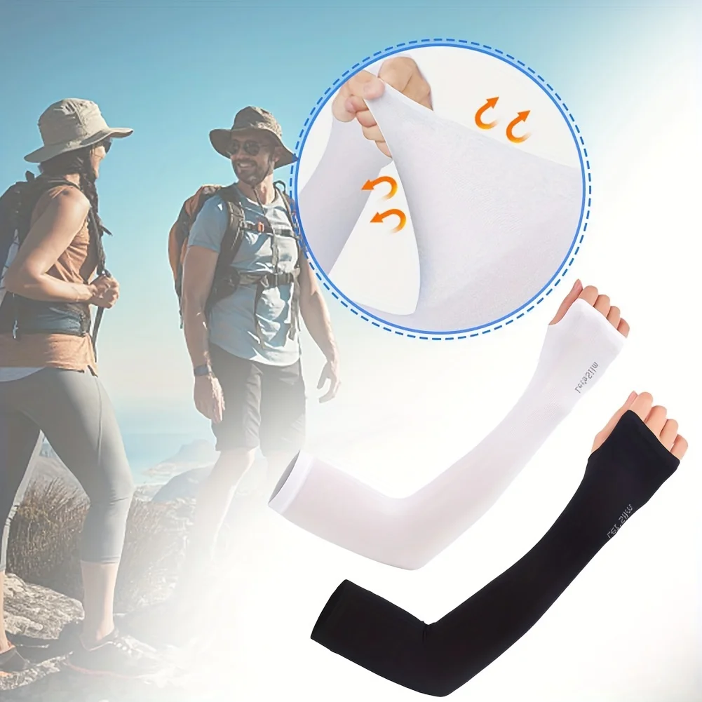 2-6 Pairs Arm Sleeves Summer Sun UV Protection Hand Cover support Running Fishing Cycling Ski Arm Cover Warmers For Men Women