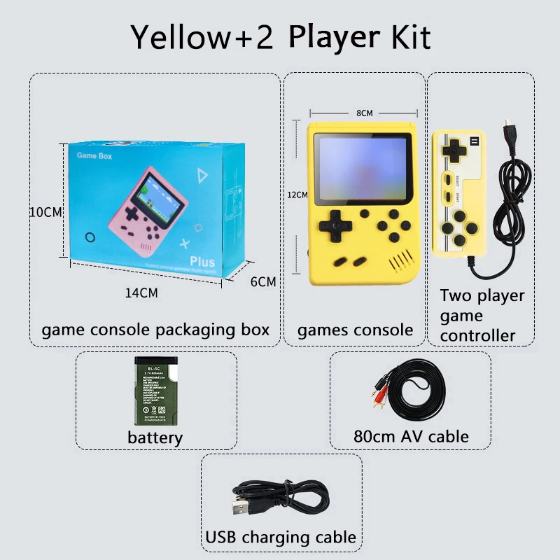 Classic Handheld Arcade Retro Gaming Console with 500 Built-in Games and 5.3-inch Display