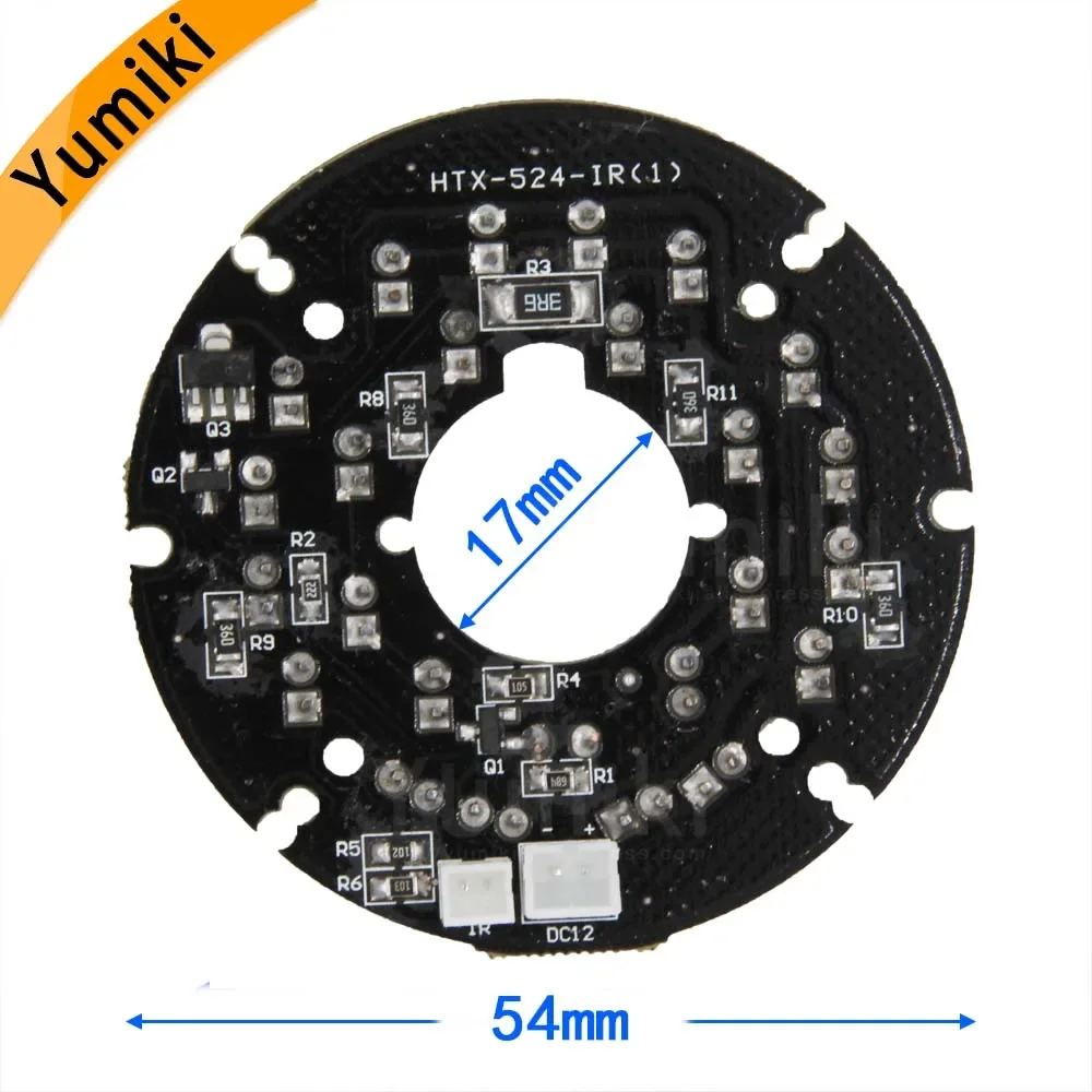 Yumiki Infrared 24 x 5 IR LED board for CCTV cameras night vision (diameter 54mm)