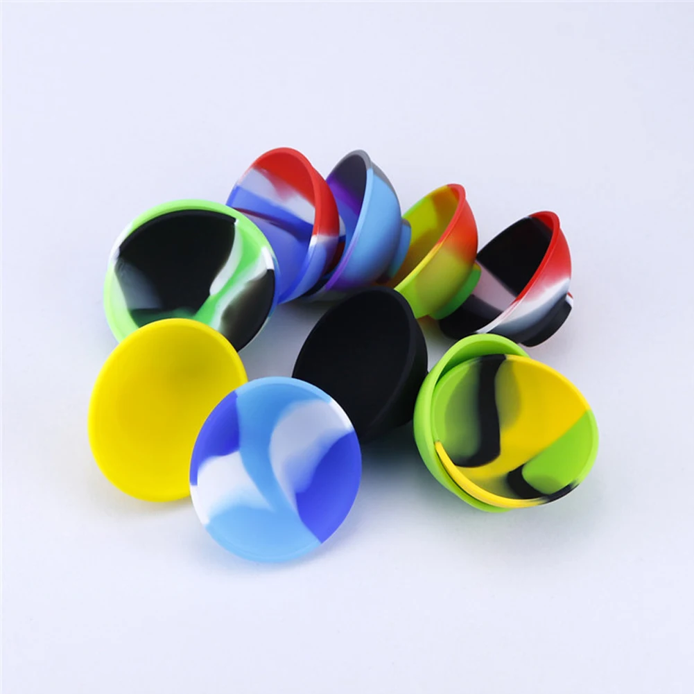 Household Silicone Container Bowl 50mm Multi-Color Tobacco Herb Smoking Accessories Kitchen Home Smoke Storage Box Grinder Pipe