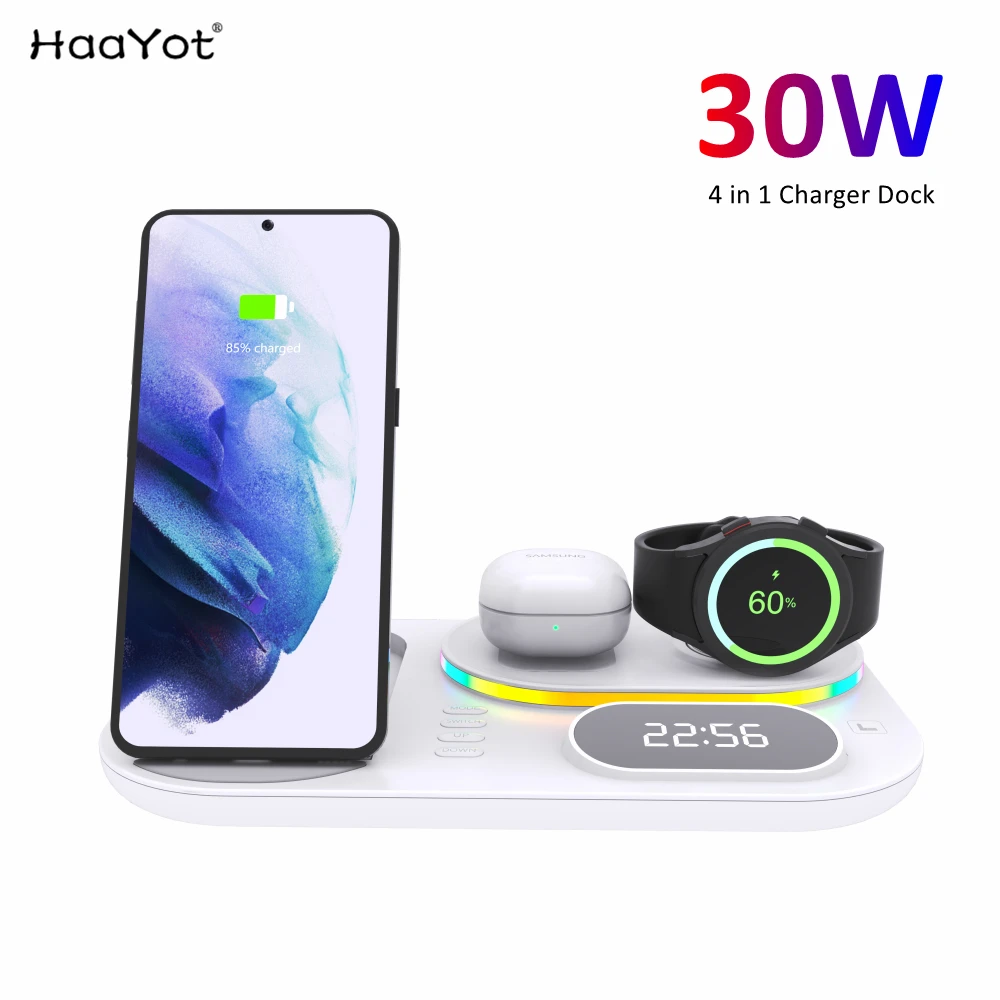 fantasy wireless charger Upgrade Fast Wireless Charger Qi 3 in 1 Wireless Charging Station Compatible with Apple Airpods iPhone Samsung Watch Galaxy S20 apple charging pad