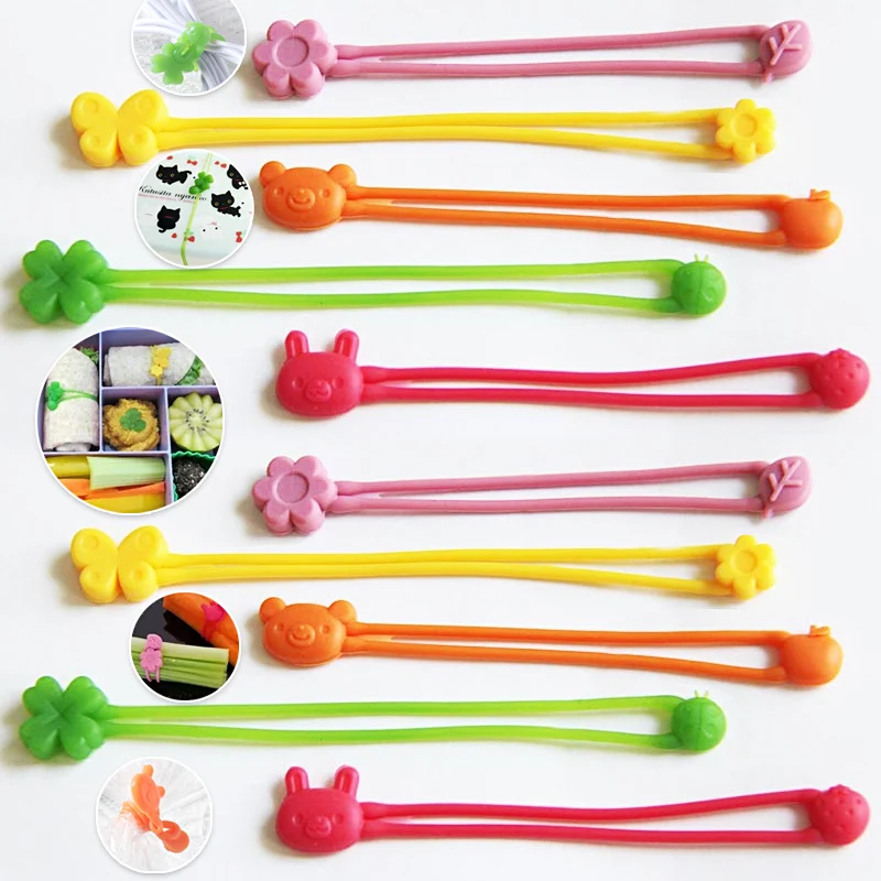 Bento Box Fixing Bands 10pcs Silicone Rubber Strap