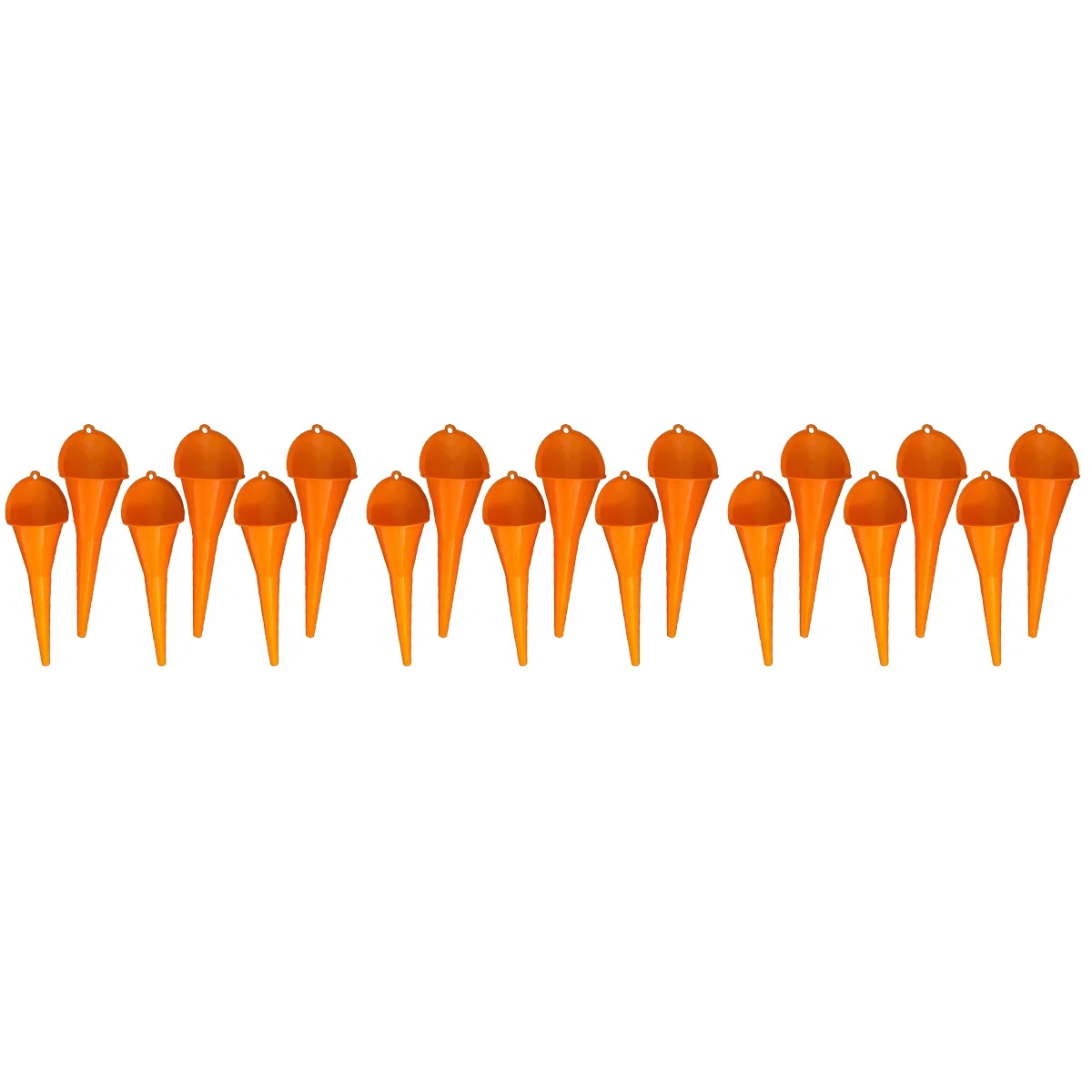 

18 pcs Professional Engine Oil Fluids Long Mouth Funnel Gasoline Liquids Kerosene Plastic Funnel for Auto Motorcycle (Orange)