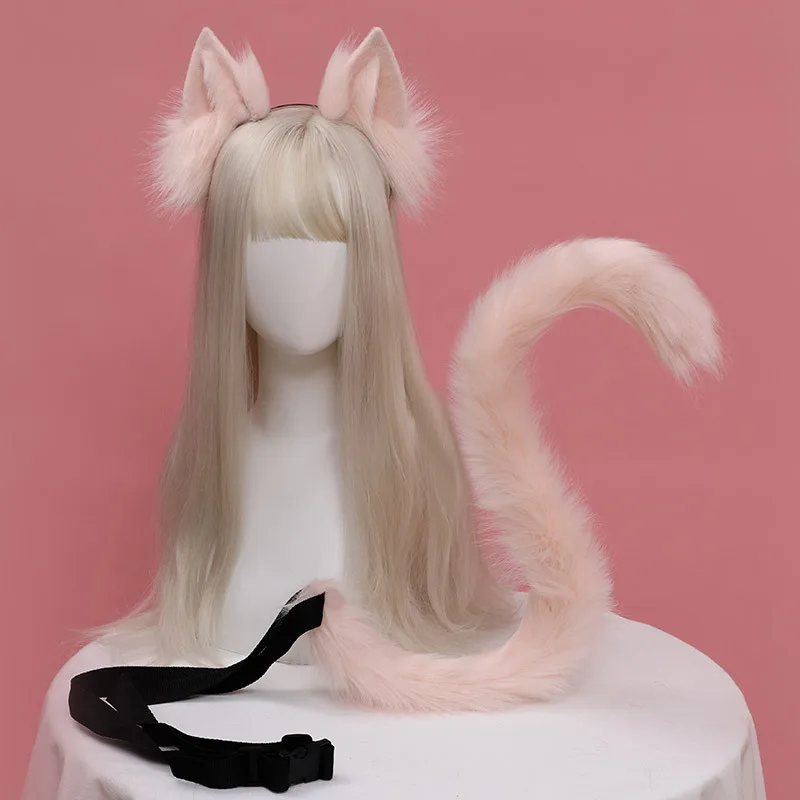 Cat ears headband cat tail plush simulation animal suit Lolita cosplay accessories anime fursuit |