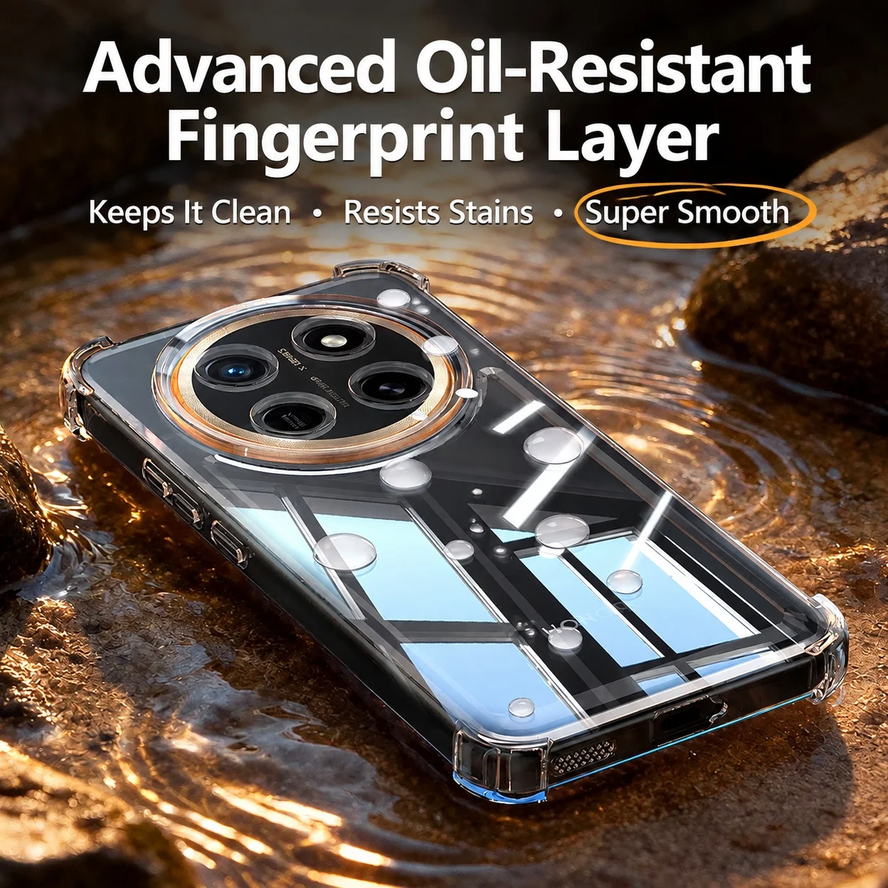 Durable Silicone Shockproof Clear Phone Case with Airbag Corners