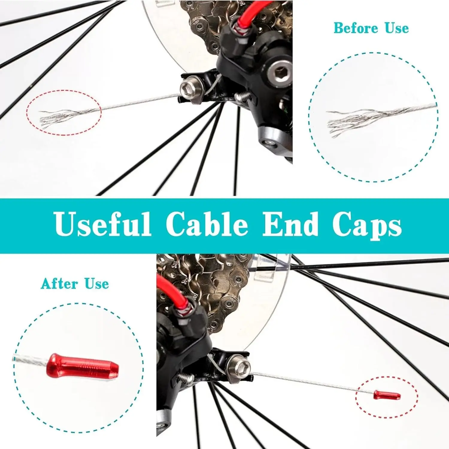 Bicycle Cable End Caps 50-500pcs MTB Bike Brake Shifter Aluminum Inner Cable Tips Crimps Cycle Cycling Parts Derailleur Shift Cables bicycle cable end caps bike cable end caps