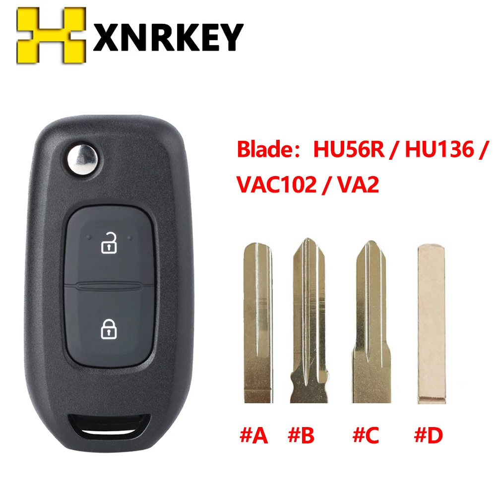 XNRKEY 2 Button Flip Remote Key Shell for Renault Dacia Logan 2 Logan II 2018 2019 2020 Smart Key Fob Cover Case xnrkey remote car key shell for renault duster sandero dacia logan clio captur laguna scenic 2016 replacement key cover case