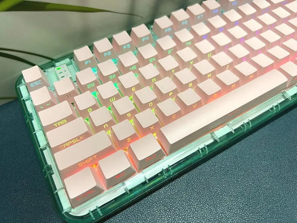 branco, preto, rosa, PBT, infecção por gradiente, teclado mecânico, OEM