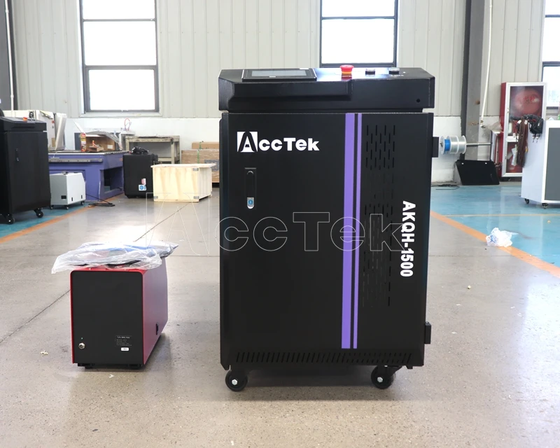 

AccTek Continuous 1500w 2000w 3000w Fiber Laser Cleaning Machine Rust Removal Price with Welding Gun
